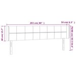 vidaXL Tête de lit à LED Noir 203x16x78/88 cm Velours