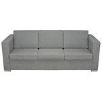vidaXL Ensemble de canapés deux pièces Tissu Gris clair
