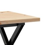 vidaXL Table basse cadre en X 80x50x40 5cm bois de pin massif et fonte