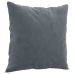 vidaXL Canapé 3 places avec oreillers gris foncé 180 cm velours