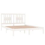 vidaXL Cadre de lit Blanc Bois de pin massif 140x200 cm