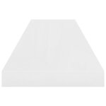 vidaXL Étagère murale flottante 2 Pièces Blanc brillant 90x23 5x3 8cm MDF