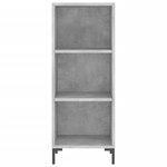 vidaXL Buffet haut Gris béton 34 5x34x180 cm Bois d'ingénierie