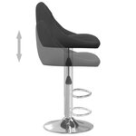 vidaXL Tabourets de bar lot de 2 noir velours