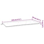 vidaXL Coussins de banc de jardin lot de 2 rose 120x50x7 cm tissu