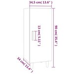 vidaXL Buffet Chêne fumé 34 5x34x90 cm Bois d'ingénierie