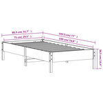 vidaXL Cadre de lit sans matelas cire marron 75x190 cm bois pin massif