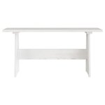 vidaXL Table à manger avec banc Blanc Bois de pin solide