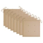 vidaXL Chaises de jardin 8 Pièces avec coussins Bois d'acacia solide