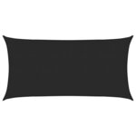 vidaXL Voile d'ombrage 160 g/m² Noir 2x4 m PEHD