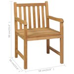 vidaXL Ensemble à manger de jardin 7 Pièces Bois de teck massif