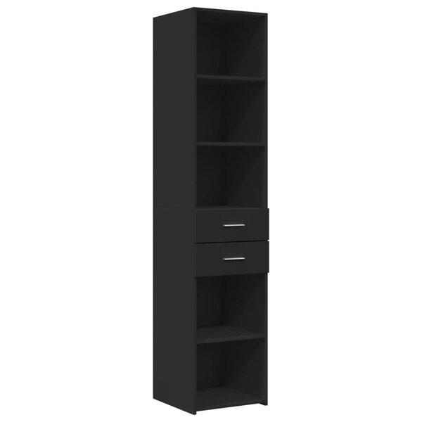 vidaXL Buffet haut noir 40x42 5x185 cm bois d'ingénierie