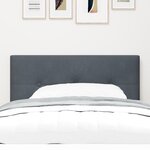 Tête de lit LED vidaXL capitonnée en boutons gris foncé 80 cm en velours