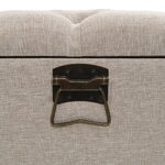 vidaXL Banc de rangement avec dossier 110 cm Crème Tissu