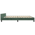 vidaXL Cadre de lit avec tête de lit Vert foncé 200x200 cm Velours