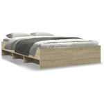 vidaXL Cadre de lit sans matelas chêne sonoma 120x190 cm