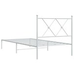 vidaXL Cadre de lit métal avec tête de lit blanc 90x190 cm