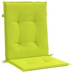 vidaXL Coussins de chaise de jardin à dossier bas lot de 4 vert vif