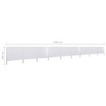 vidaXL Paravent 9 panneaux Tissu 1200 x 160 cm Blanc sable