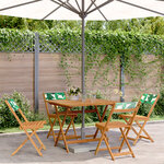 vidaXL Ensemble à manger de jardin 5 Pièces motif de feuilles tissu bois