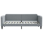 vidaXL Lit de jour avec gigogne et tiroirs gris clair 80x200 cm tissu