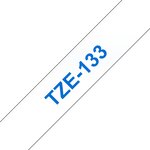 Ruban compatible Brother TZe133 - Texte bleu sur fond transparent - Largeur 12 mm x 8 mètres