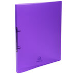 Classeur 2 anneaux 15 mm polypropylène crystal colours - a4 - violet - x 20 - exacompta