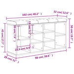 vidaXL Banc à chaussures chêne sonoma 102x32x50 cm bois d'ingénierie