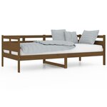 vidaXL Lit de jour marron miel bois de pin massif 90x200 cm