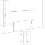 vidaXL Tête de lit taupe avec design en blocs de diamants  140 cm en tissu