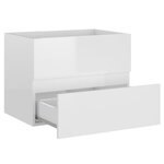vidaXL Meubles de salle de bain blanc brillant bois d'ingénierie
