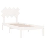 vidaXL Cadre de lit Blanc 90x190 cm Simple Bois massif