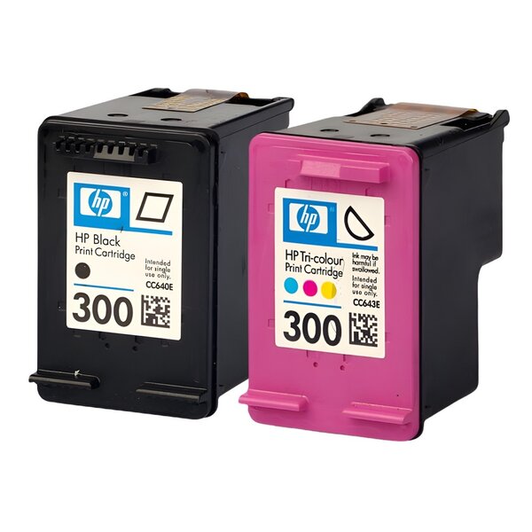 Pack de 2 cartouches d'encre authentiques HP 300 Noir et couleurs - programme SECOND