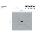 Madison Parasol de jardin Denia 200x200 cm écru