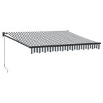 vidaXL Auvent rétractable anthracite/blanc 3x2 5 m tissu et aluminium
