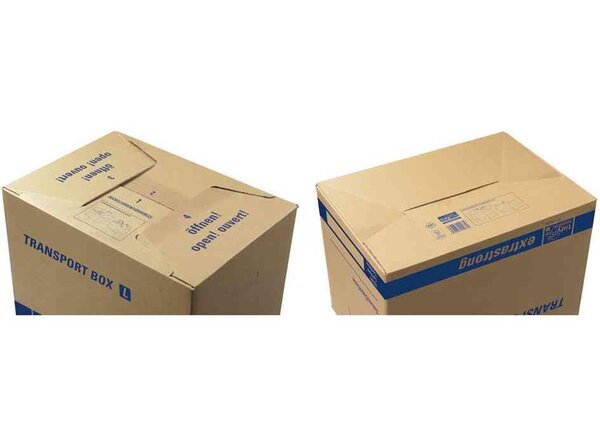 Lot de 10 cartons de transport avec porte-étiquettes 51x36x37 cm mailmedia