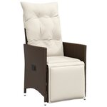 vidaXL Ensemble de 4 Marron Rattan PE Sofa Simple