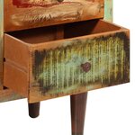 vidaXL Armoire avec 1 porte 4 étagères 3 tiroirs Bois massif récupéré