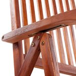 vidaXL Chaises pliables de jardin lot de 4 Bois d'acacia solide