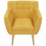 vidaXL Fauteuil jaune tissu