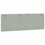 vidaXL Coussin de tête de lit gris clair 120 cm velours