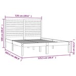 vidaXL Cadre de lit sans matelas 120x200 cm bois massif