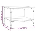 vidaXL Table basse Noir 55x55x40 cm bois d'ingénierie