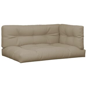 vidaXL Coussins de palette lot de 5 taupe tissu