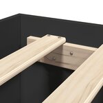 vidaXL Cadre de lit noir 140x190 cm bois d'ingénierie