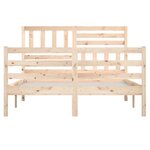 vidaXL Cadre de lit sans matelas bois massif 140x200 cm