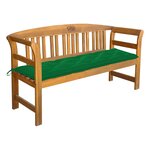 vidaXL Banc de jardin avec coussin 157 cm Bois d'acacia massif