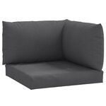 vidaXL Coussins de palette lot de 3 anthracite mélangé tissu