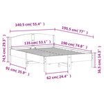 vidaXL Cadre de lit sans matelas 135x190 cm bois de pin massif