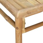 vidaXL Salon de jardin 3 Pièces avec coussins gris foncé bambou